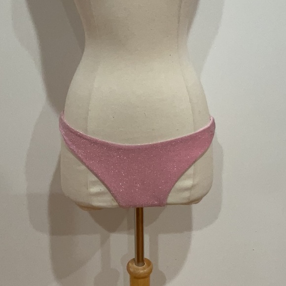More to Come Valentina Bikini Bottom in Pink Metallic, Size: M - Picture 5 of 8